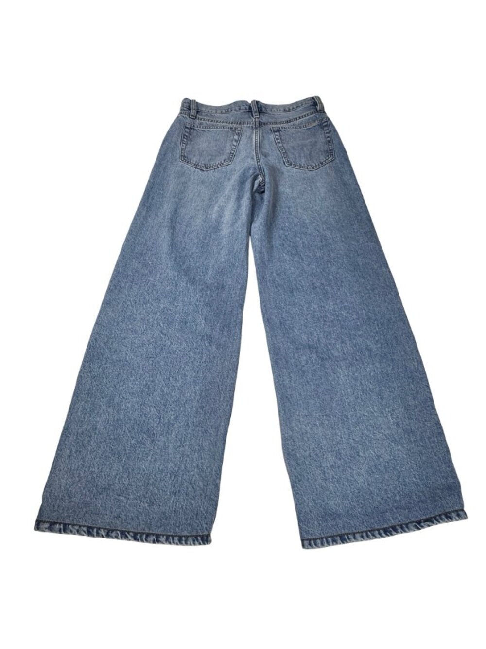 Joe's Jeans Low Rise Wide Leg Jeans 27 Light Wash Relaxed Grunge Minimalist - Picture 5 of 14